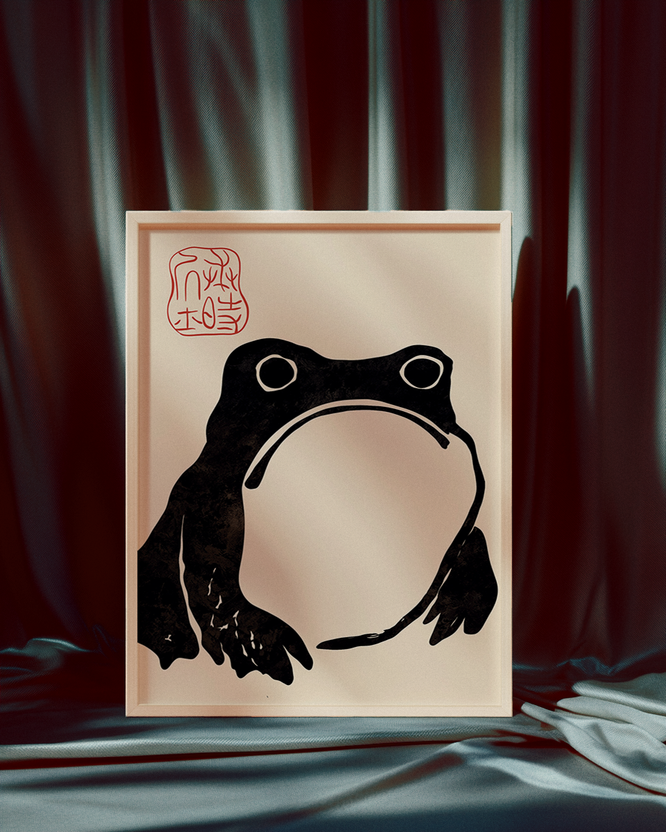 Grumpy Frog by Matsumoto Hoji