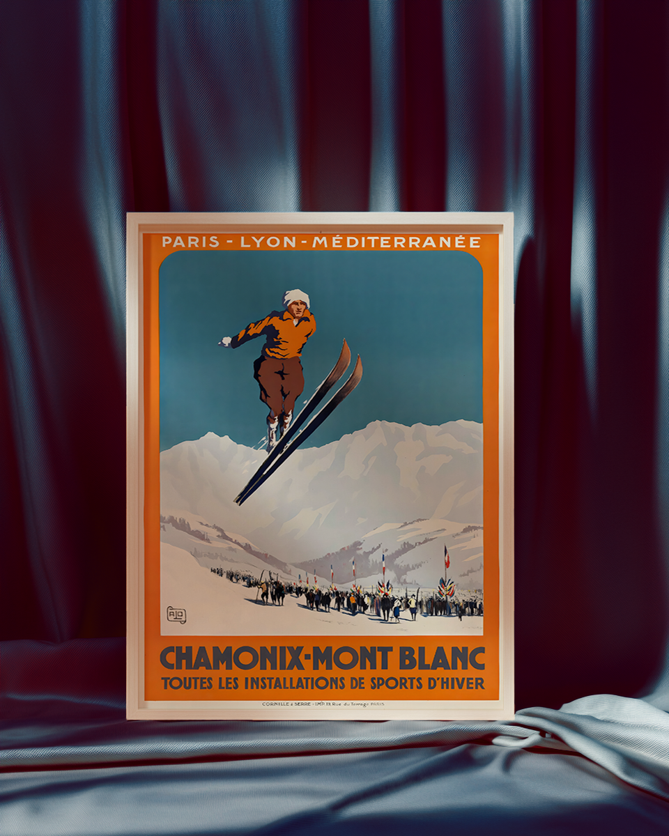 Chamonix-Mont Blanc Vintage Poster