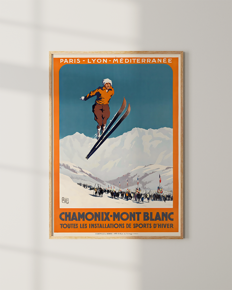 Chamonix-Mont Blanc Vintage Poster