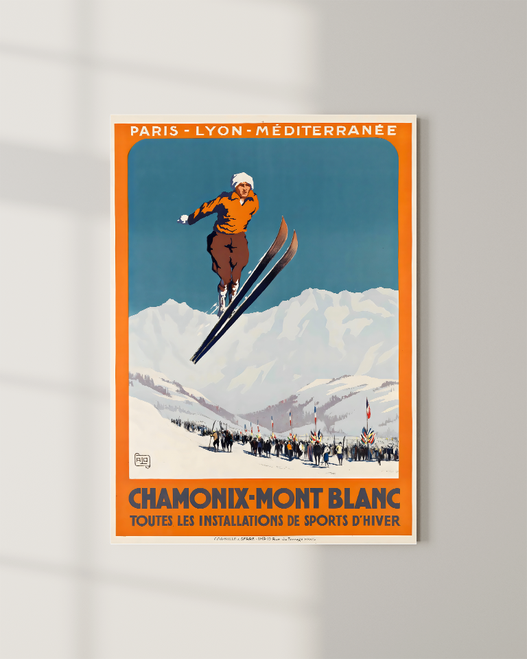 Chamonix-Mont Blanc Vintage Poster