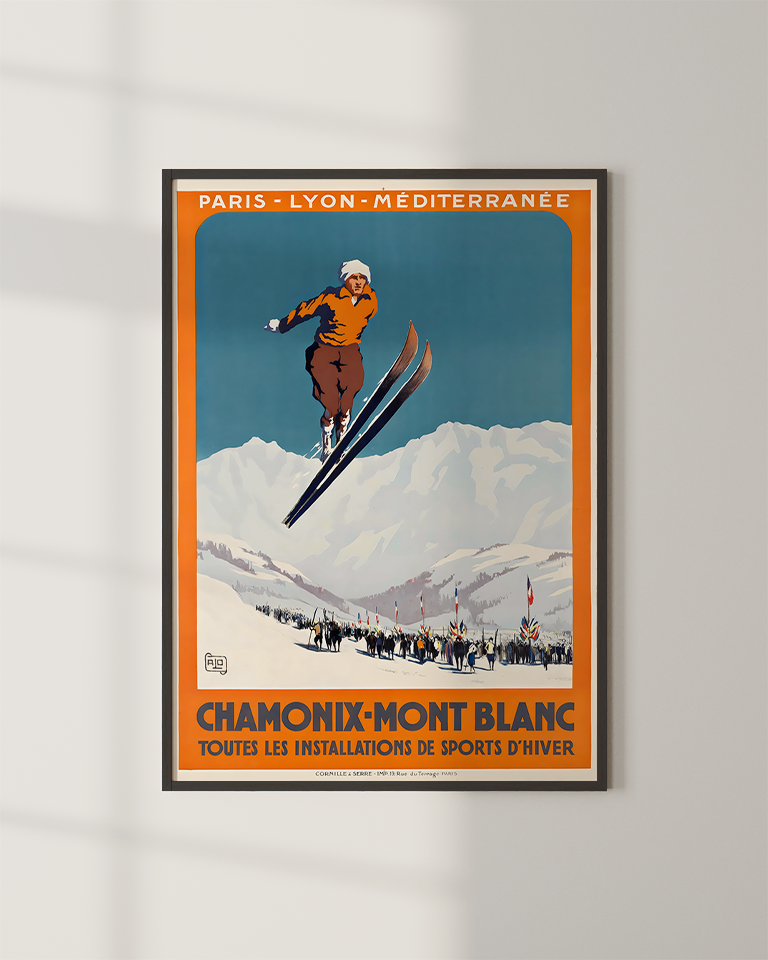 Chamonix-Mont Blanc Vintage Poster