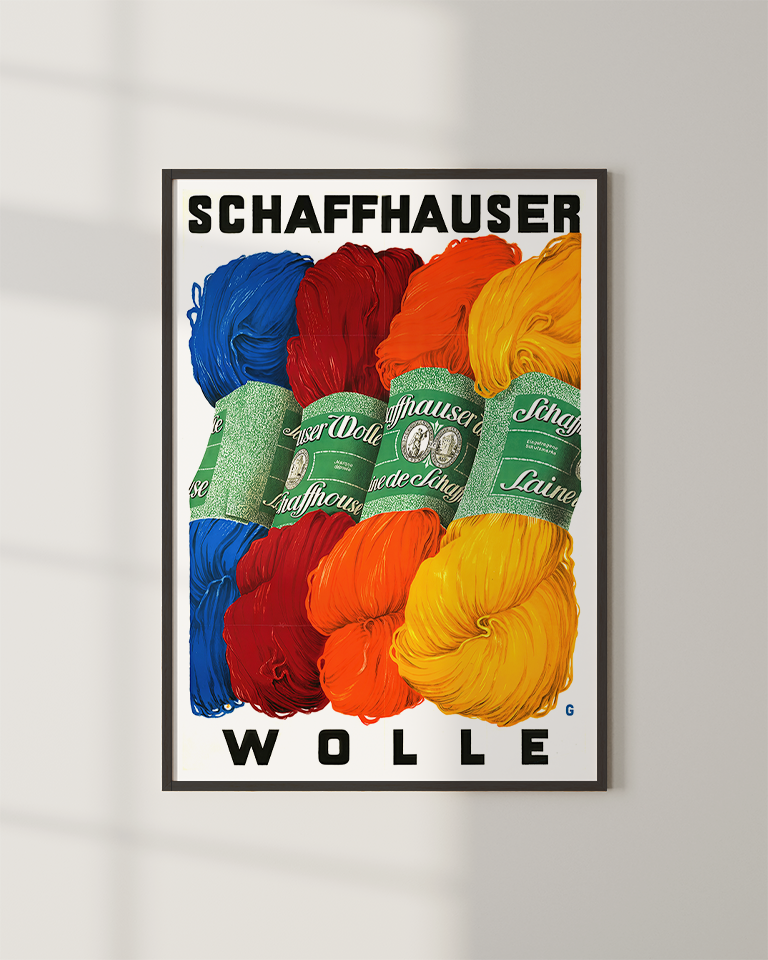 Schauffhauser Wolle Vintage Poster