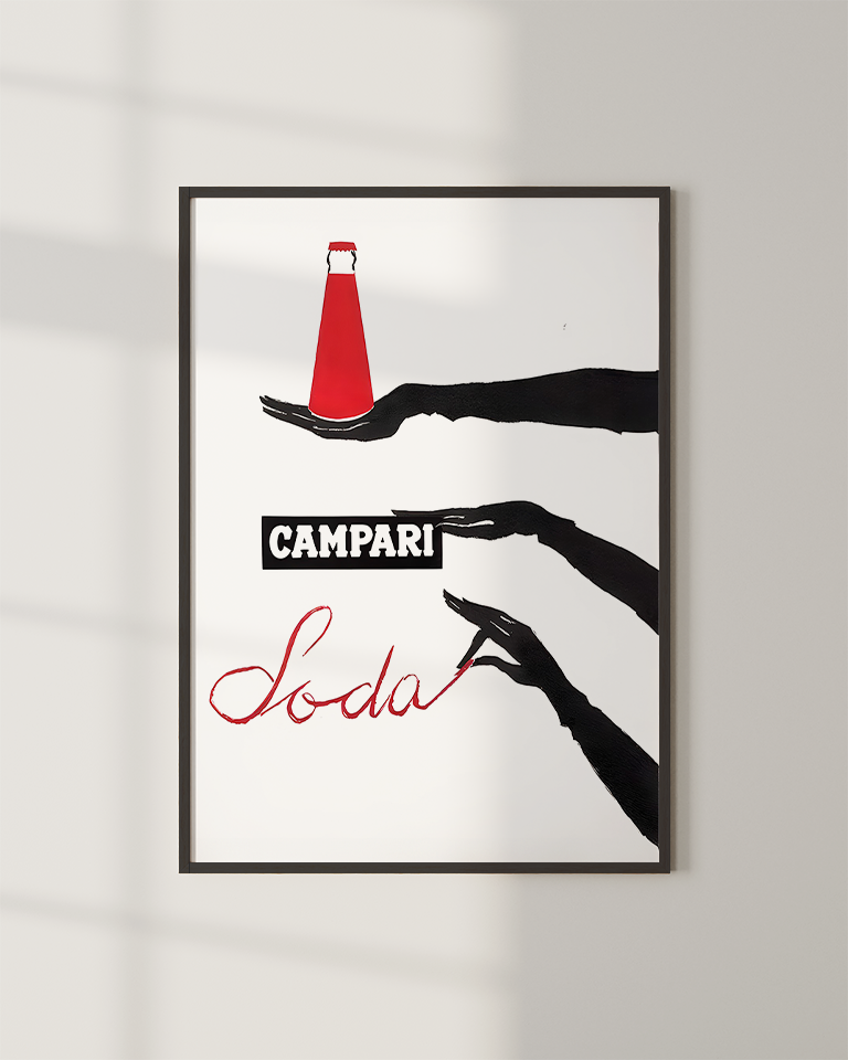 Campari Hands Vintage Poster