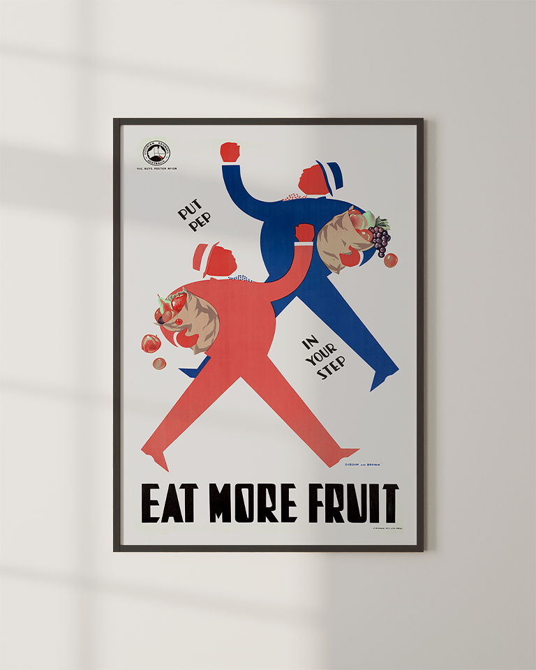 Eat More Fruit Vintage Poster