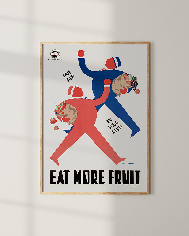 Eat More Fruit Vintage Poster