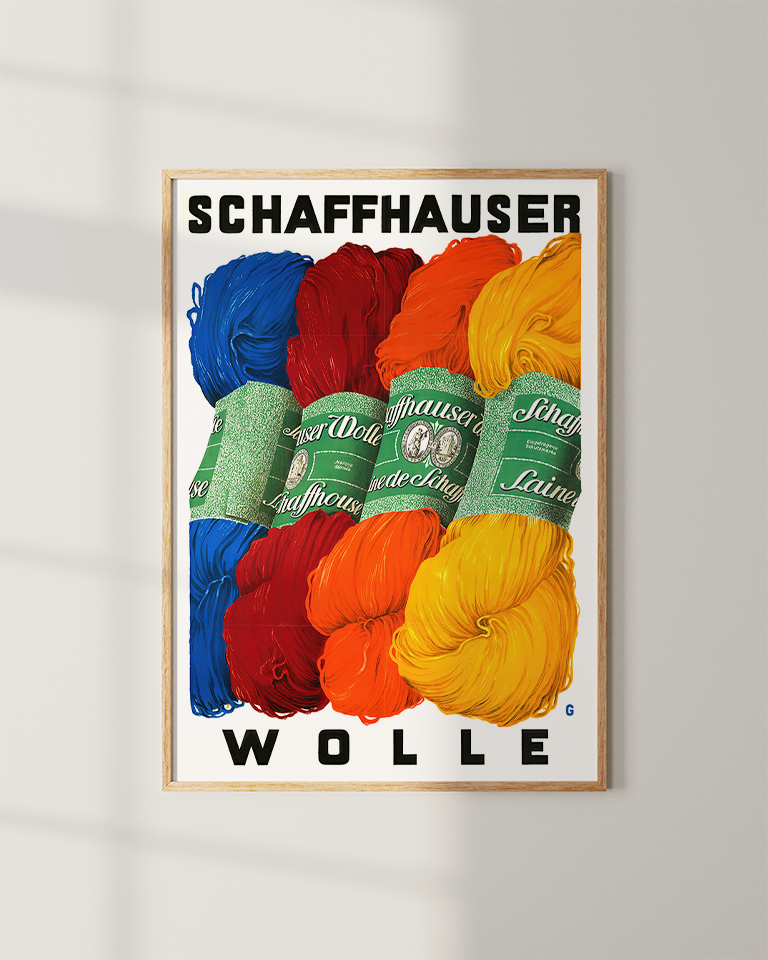 Schauffhauser Wolle Vintage Poster