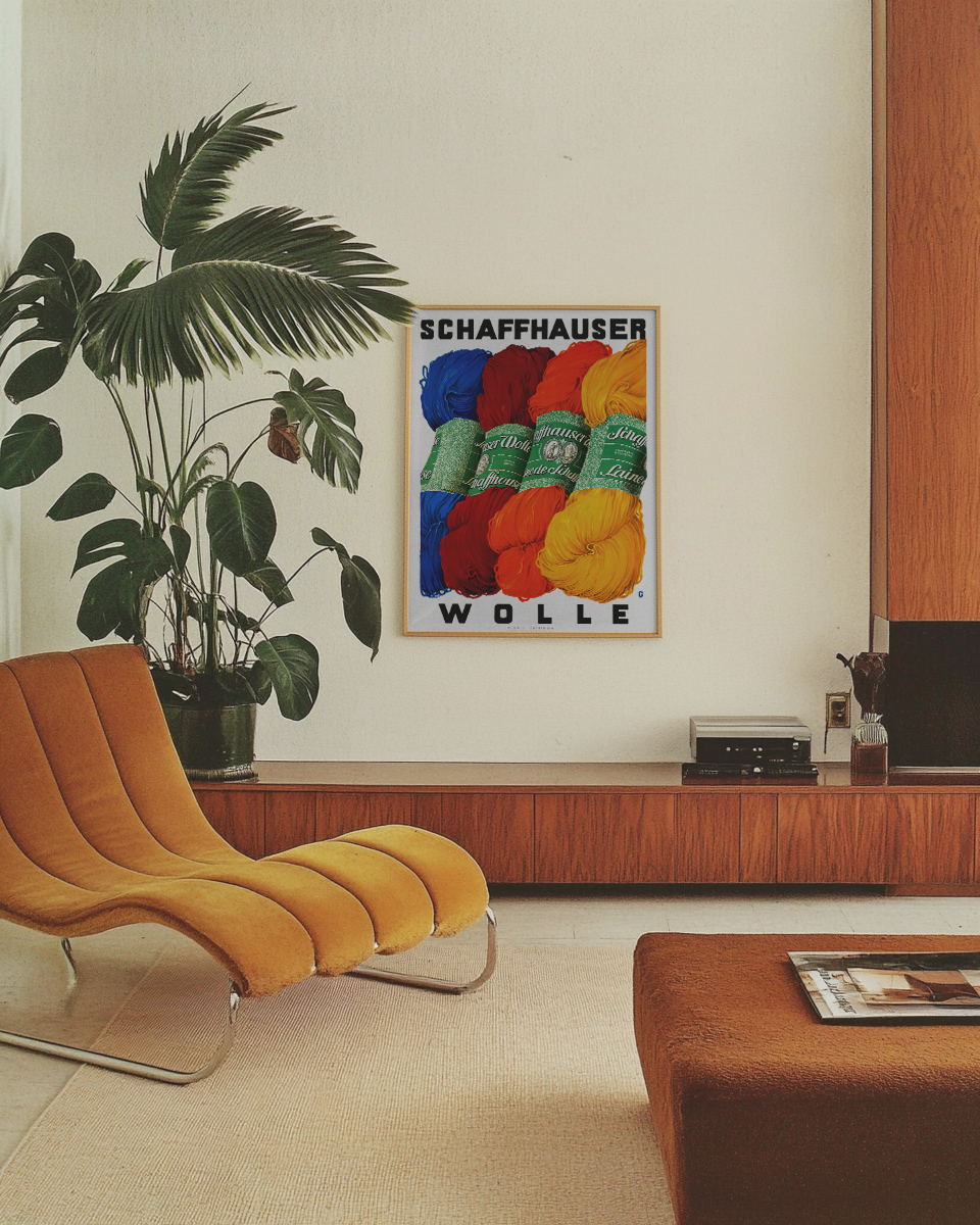 Schauffhauser Wolle Vintage Poster