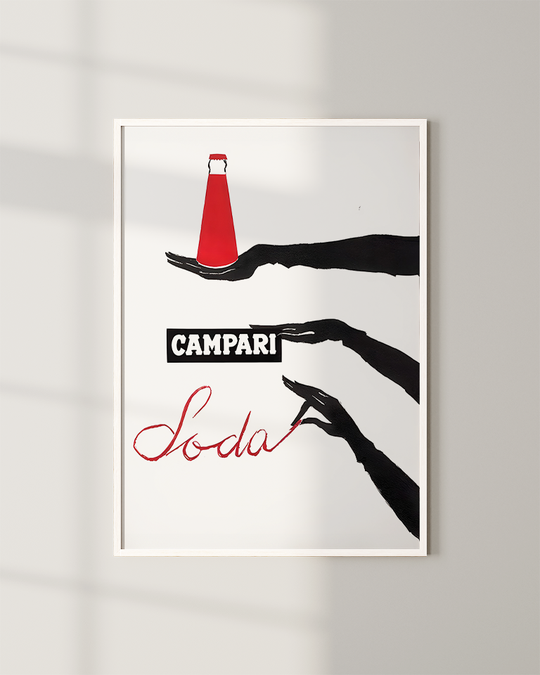 Campari Hands Vintage Poster