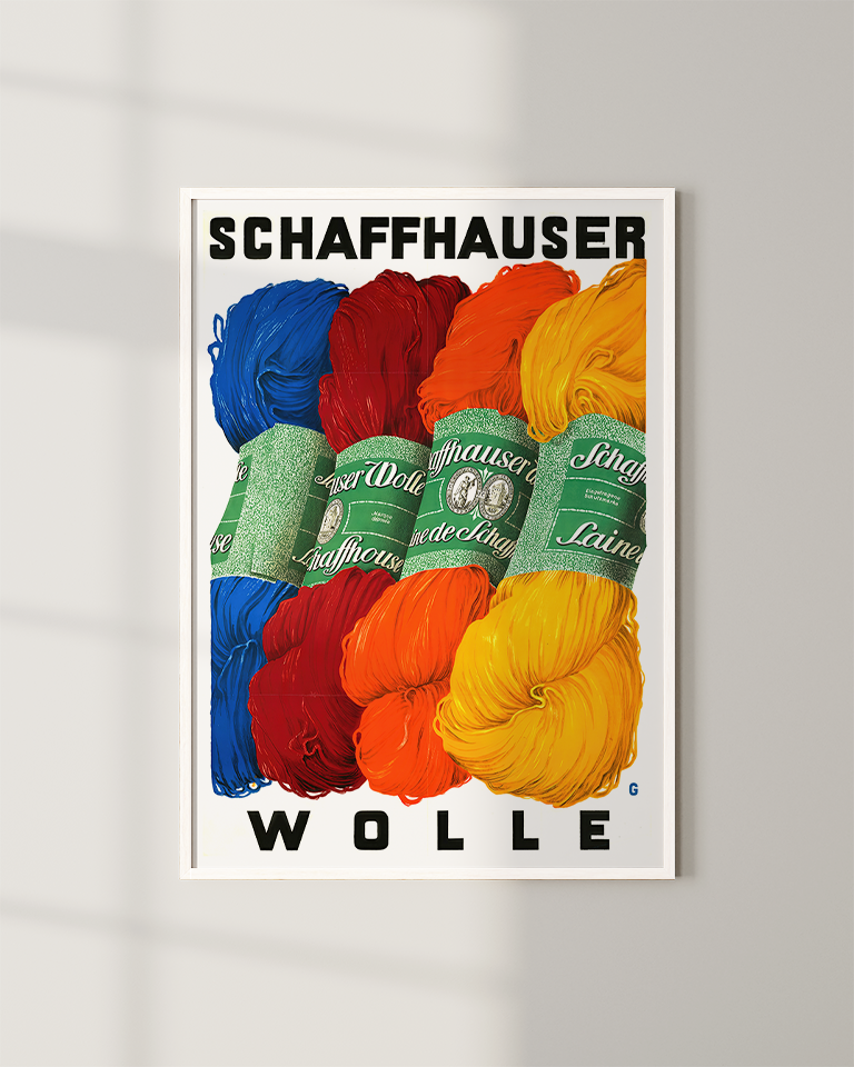 Schauffhauser Wolle Vintage Poster