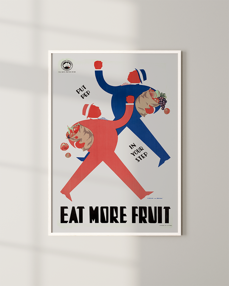 Eat More Fruit Vintage Poster